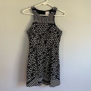 Parker Black and White Dress
